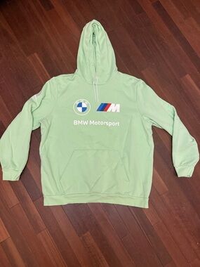 Puma BMW Motorsport Crewneck Hoodie in Mint Green